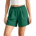 thumbnail image 5 of DailyTrove Women Drawstring Elastic Waist Relaxed Casual Shorts Side Pocket Breathable Summer Walking Pants, 5 of 6