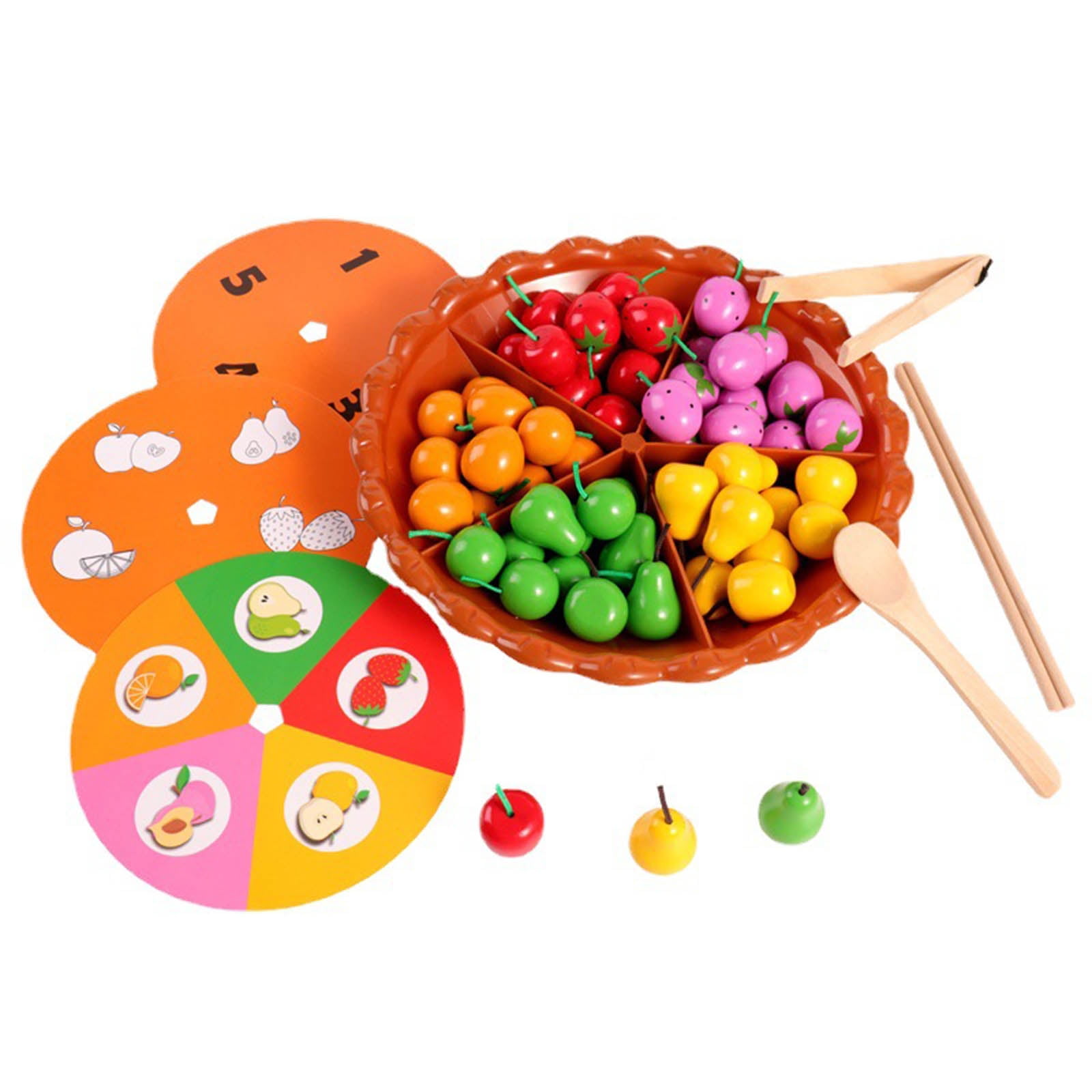 Table for Play Toy Interactive Feeding Monkey Fruits Matching Color Board Brain Training