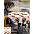 thumbnail image 5 of Outdoor Tablecloth with Umbrella Hole for Patio/Picnic/Party/Camping, Cute Ladybugs Waterproof Table Cloth Square Cover Washable, Spring Botanical Leaves Farmhouse (60"x 60"), 5 of 8