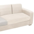 thumbnail image 1 of Funda de cojín NAISI de terciopelo elástico para sofá de dos plazas, color beige, 1 of 6