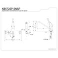 thumbnail image 5 of Kingston KB572SNSP One-Handle 4-Hole 8" Centerset Kitchen Faucet with Side Sprayer in Brushed Nickel, 5 of 7