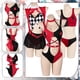 thumbnail image 2 of Disfraz de villano de fantasía para mujer adulta, lencería sexy, traje de baño, ropa de fiesta de carnaval y Halloween, 2 of 5