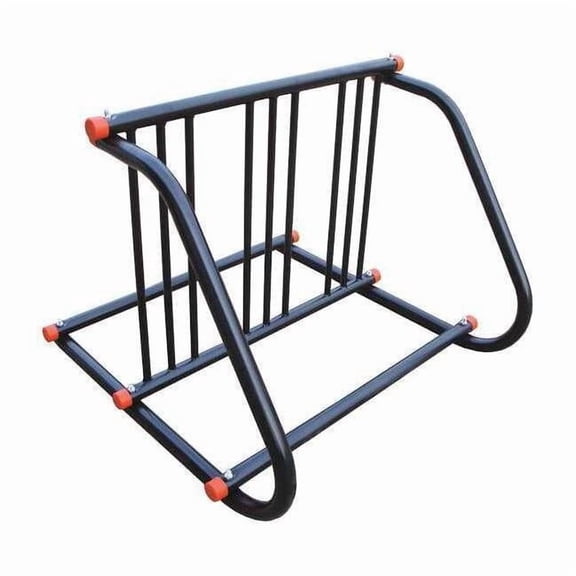 Bike Rack, 2-Sided, 6-Bike, 39-1/2 in., Blk 9AH38