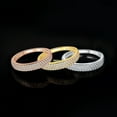 thumbnail image 2 of Jewelrypalace 14K Yellow Rose Gold Plated 925 Sterling Silver Ring Sets, 3pcs Simulated Diamond CZ Stackable Ring Anniversary Eternity Bands for Women, Cubic Zirconia Promise Rings for Her Size 5-9, 2 of 6