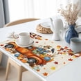 thumbnail image 3 of Thanksgiving Truck Placemats Set of 2 Autumn Scarecrows Maple Leaf Pumpkin Beige Heat Insulated Linen Place Mats, Washable Stain-Proof Table Mats for Dining Tables Holiday Decor 13x19inch, 3 of 9