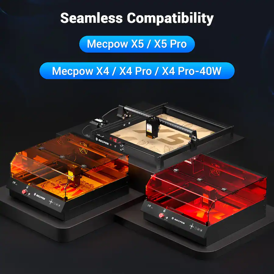 Mecpow X4 Pro+B40W  Cutting Creative Tool Machine Combo Set, 30000mm/min High-Speed Cutting, Smart Connectivity, Working for Wood Metal Acrylic