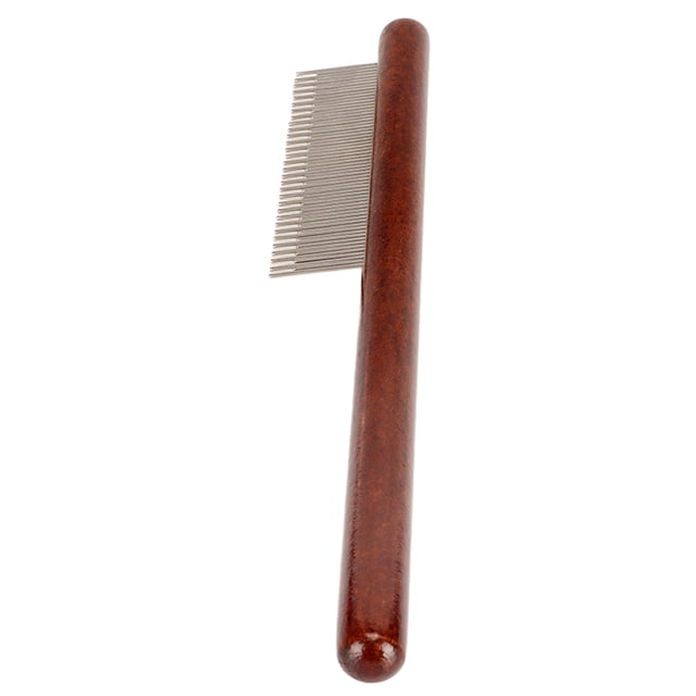 Peine De Madera Para Mascotas, Dientes De Pasador De Acero Inoxidable, Peine De Madera, Duradero, Cómodo, De Madera, Cepillo De Aseo Para Perros, Peine Portátil Para Gatos