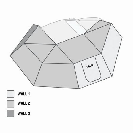 Overland VCL 18149909 Nomadic Awning 270 Awning & Side Wall 3 Mounting Brackets