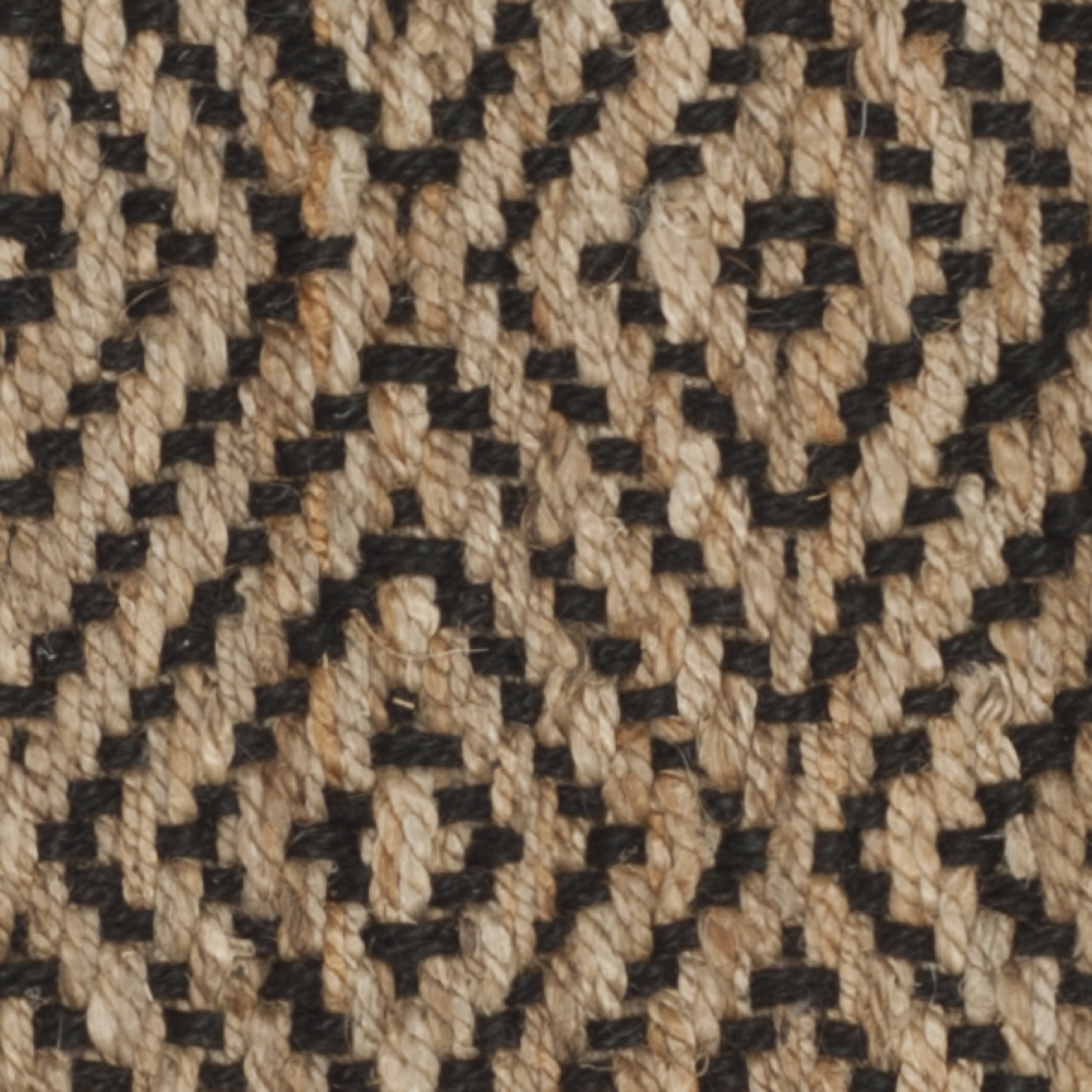 SAFAVIEH Natural Fiber Emory Geometric Jute Runner Rug, Natural/Black, 2'3" x 18'