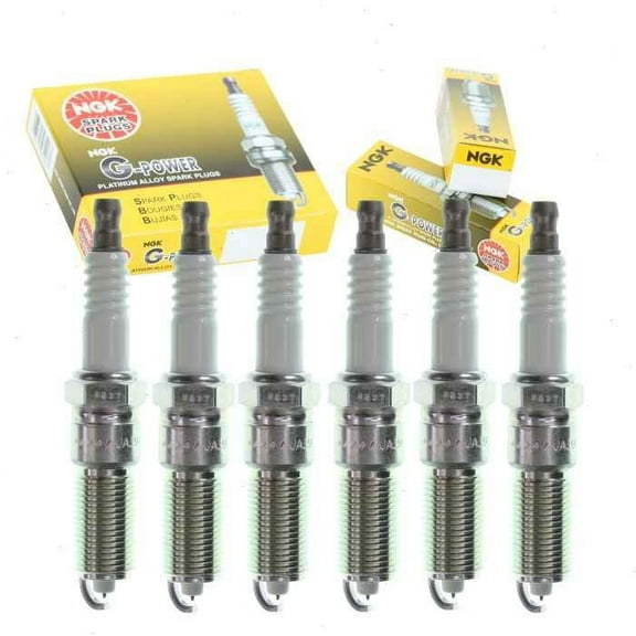 6 pc NGK G-Power Spark Plugs compatible with Dodge Grand Caravan 3.3L 3.8L V6 2001-2010