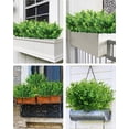 thumbnail image 4 of Morttic 10 Bundles Artificial Boxwood Plants Shrubs Artificial Flowers for Outdoors UV Resistant Greenery Foliage Spring Garden Farmhouse Office Patio Wedding Decor Indoor Decoration, 4 of 6