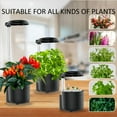 thumbnail image 2 of 3 Pods Hydroponic Growing System, Indoor Garden with LED Light and Water Level Indication, Adjustable Height and Removable Design of the 0.75L water tank for easy cleaning, Black and White, 2 of 7