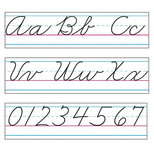 Zaner-Bloser Cursive Alphabet Bulletin Board Set - 15 Pieces - Walmart.com