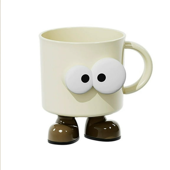 Mouthwash Cup, Portable Travel Toothbrush Rinse Mug for Home & Outdoor Use, Ergonomic Non-Slip Plastic Brushing Cup, Compact Convenient Wash Cup for Couples, 10.8x8.8cm