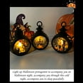 thumbnail image 4 of Moocorvic Halloween Pumpkin Lamp, Round Mini Candle Lantern Fall Decor with Hanging Loop Led Night Light for Halloween Ghost Party Home Outdoor Yard Decor(Battery Operated), 4 of 5