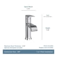 thumbnail image 2 of Grifo Moen Genta LX 6702BL para lavabo de baño negro mate, 2 of 9