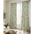 thumbnail image 5 of Sage Green Floral Sheer Curtains 84 Inch Length 2 Panels Set for Living Room/Bedroom, Vintage Spring Botanical Flowers Kitchen Curtains Grommet Semi-Sheer Curtains Drapes Window Treatments 42"x84"x2, 5 of 7
