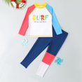 thumbnail image 5 of Uccdo Toddler Boys Rashguard Two Piece Swimsuits Kids Long Sleeve Sunsuits Surf Bathing Suit Swimwear 2-9T, 5 of 8