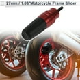 thumbnail image 2 of 16mm Motorcycle Slider Frame Aluminum Alloy Wheel Fairing Protection Crash Pad Protector Guard 27mm 150mm Bolt Nut Red 1 Set, 2 of 7