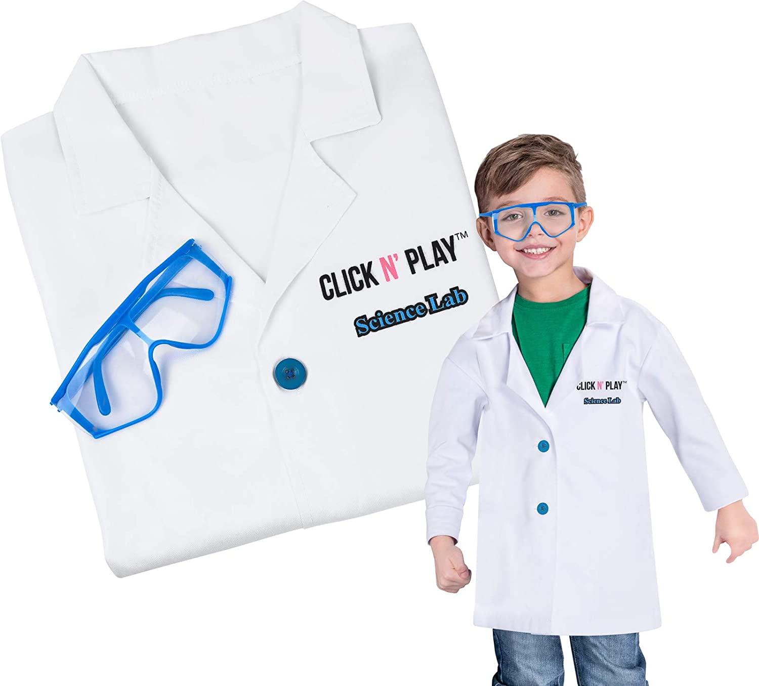 Kids Scientist Costume With Lab Coat Science Design And Goggles Kids