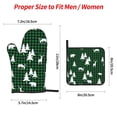 thumbnail image 2 of Fotbe Christmas tree green plaid for 4Pcs Oven Mitts and Pot Holders, 500℉ Heat Resistant Oven Mitts , Non-Slip Silicone Surface Safe for Baking, Cooking, BBQ, 2 of 6