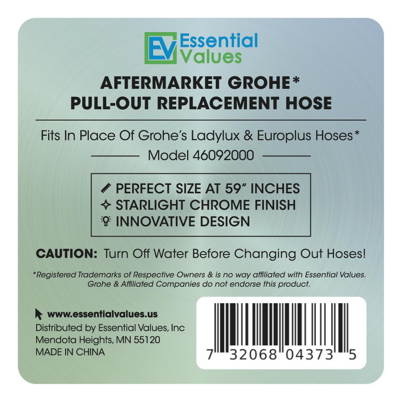 Pull Out Replacement Spray Hose For Grohe 46092000 Kitchen