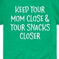 thumbnail image 3 of Instant Message - Mom Close Snacks Closer - Toddler And Youth Short Sleeve Graphic T-Shirt, 3 of 6