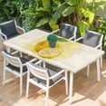thumbnail image 2 of Lemon Table Cloths for 4 Foot Rectangle Tables, Yellow Summer Botanical Watercolor Modern Art Patio Waterproof Elastic Fitted Tablecloths, Washable Rectangular Table Cover for Camping, 2 of 8