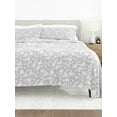 thumbnail image 4 of Ultra Soft & Breathable Wrinkle Free Bed Sheets Set - Light Gray Farmhouse Rose for Twin Size Bedding by Comfort Canopy, 4 of 11