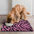 thumbnail image 2 of Pet Feeding Mat with Abstract Zebra Pattern, Durable Waterproof Dog Food Mat, Absorbent, Non-Slip, Quick Dry, Washable Mat Featuring Cute Cartoon Zebra Stripes and Gradient Style, 2 of 7