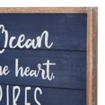 thumbnail image 4 of DecMode Blue Wood Ocean Sign Wall Decor with Knotted Ropes, 4 of 8