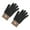 Black, variant on 1 Pair Women Gloves Jacquard Thickened Plush Knitted Five Fingers Touch Screen Anti-slip Cold Weather Driving Golfing Skiing Skating Gloves