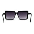 thumbnail image 4 of Womens Oversize Rimless Shield Butterfly Designer Chic Sunglasses Black Smoke, 4 of 4