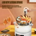 thumbnail image 4 of Rice Soup Separation Electric Cooker, Non-stick Pan & Rices Soup Separate, 3L Low Carb Rice Cooker with Reservable-Timable and Liftable Filter Basket, for Rices, Ramen, Hot Pot (Green,glass), 4 of 8
