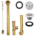 thumbnail image 5 of Westbrass 22-1/2" 17 ga. Brass Bathtub Assembly with Trip Lever and Strainer Drain, Polished Chrome, 5 of 17
