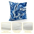 thumbnail image 4 of COMIO  Decorative Marble Pillow Covers  Soft Luxury Royal Blue Cobalt Blue Sofa Couch Throw Pillows Bedroom Cushion Covers, 4 of 5