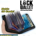 thumbnail image 6 of New Lock Wallet Secure Men Women RFID Blocking Money Credit Card Holder Wallets Gift, 6 of 8