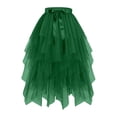 thumbnail image 4 of QHFBli Women's Tulle Skirts High Low Layered Puffy Fairy Skirts Midi Length Irregular Tutu Skirt, 4 of 4