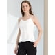 thumbnail image 2 of Allegra K Blusa De Tirantes De Espagueti Casual Para Mujer Tops De Camisola De Satén Sin Mangas Brillantes Blanco S, 2 of 5
