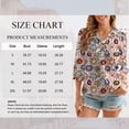 thumbnail image 4 of TEMOFON Blouse for Women Summer Floral Print 3/4 Sleeve Womens Tops V Neck Boho Tops for Women Casual Dressy Blouses XL, 4 of 8