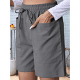 thumbnail image 4 of Omen Casual Shorts Drawstring Comfy Elastic Waist Summer Pull on Short with Pockets, 4 of 7