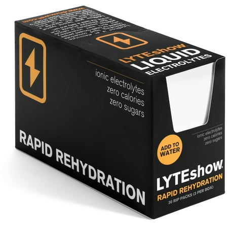 Lyteshow rapid rehydration electrolytes rip packs, 30
