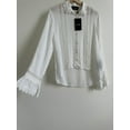 thumbnail image 1 of The Kooples Lace Detail Openwork Buttons Blouse Shirt In Ecru Size 1 $400, 1 of 1