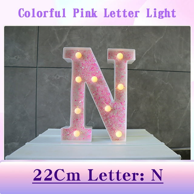 LED Alphabet Light Up Letters | 8.66" Tall | Battery Operated | Wall Mountable | Colorful Decorative Lighting | Home, Party, Event Decor | Portable Plastic Letters | Retro Style | ABS+