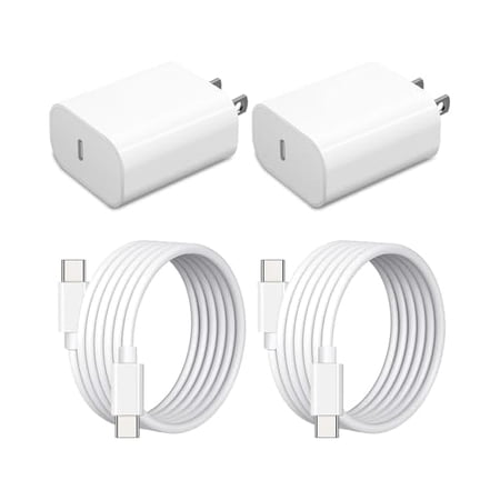 AoVoTo 45W Samsung Super Fast Charger Block, 2Pack Type C Fast Charging Block with 3FT USB C Charger Cable Compatible with Samsung Galaxy S24 S23 S22 S21 Ultra/S20/S20 Ultra/Note 20 Ultra(White)