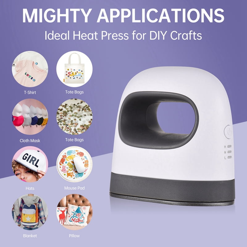 Katigan Mini Heat Press Machine T-Shirt Printing Easy Heating Transfer Press Iron Machines for Clothes DIY Home,US Plug