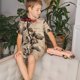 thumbnail image 4 of Balery Vintage Rose Botanical Art Conjunto de Pijama Infantil de Manga Corta con Estampado – Ropa de Dormir de Algodón Suave-3X-Large, 4 of 6
