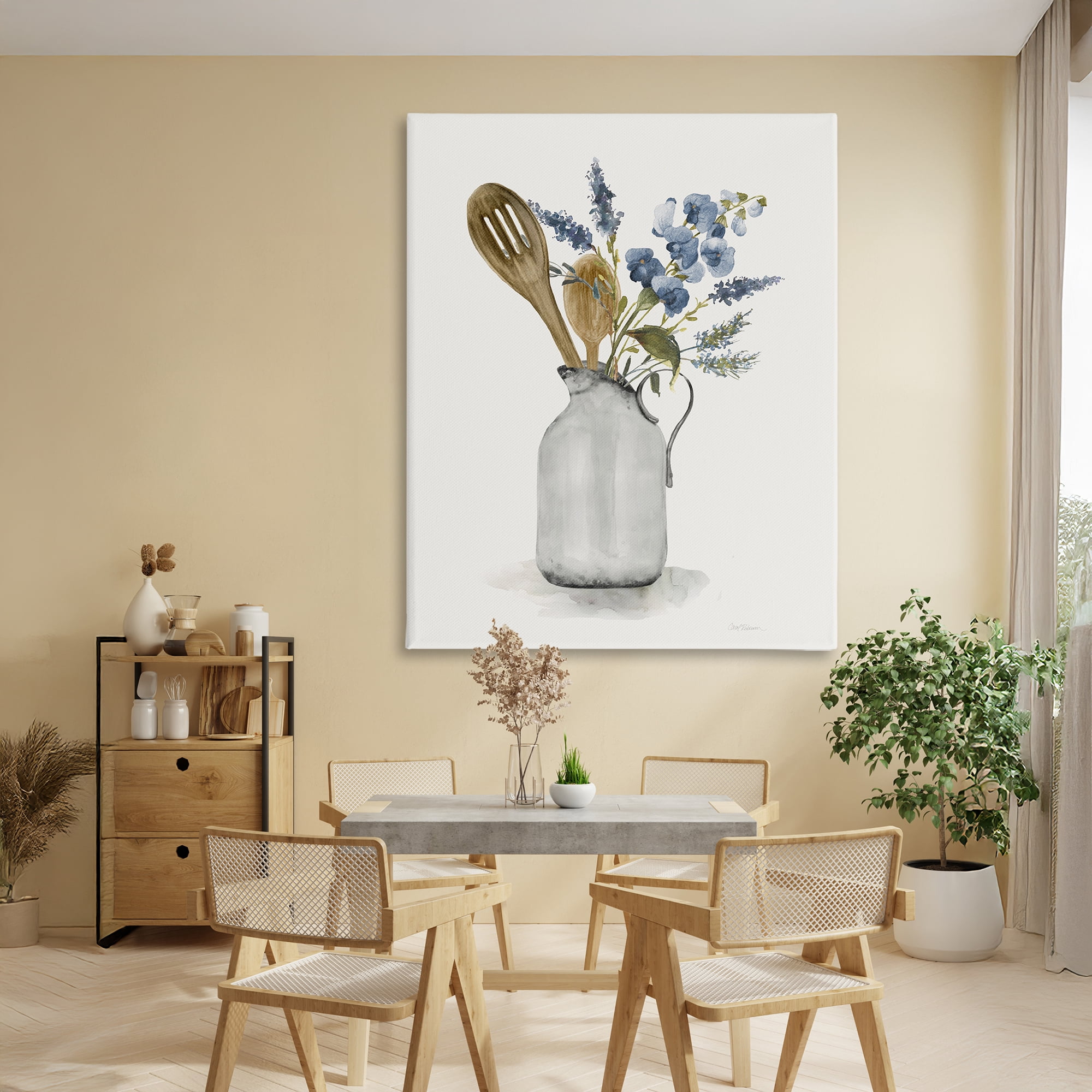 Stupell Industries Vintage Pitcher with Utensils Canvas Wall Art, design by Carol Robinson