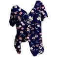 thumbnail image 4 of Liquidation d'Économies! BEFOKA T-Shirt Grande Taille pour Femmes, Blouse Décontractée d'Été pour Femmes, Blouse à Manches Courtes Col Imprimé pour Femmes, 4 of 5