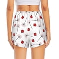 thumbnail image 2 of Lsque Ladybug With Dandelion Printed Women's Running Shorts with Liner Pockets,Elastic Quick Dry Workout Athletic Gym Yoga Shorts,Womens High Waist Shorts-Medium, 2 of 9